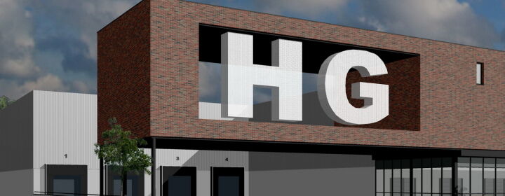 nieuwbouw warehouse kantoor bedrijfsgebouw Houten Brand I BBA Architecten